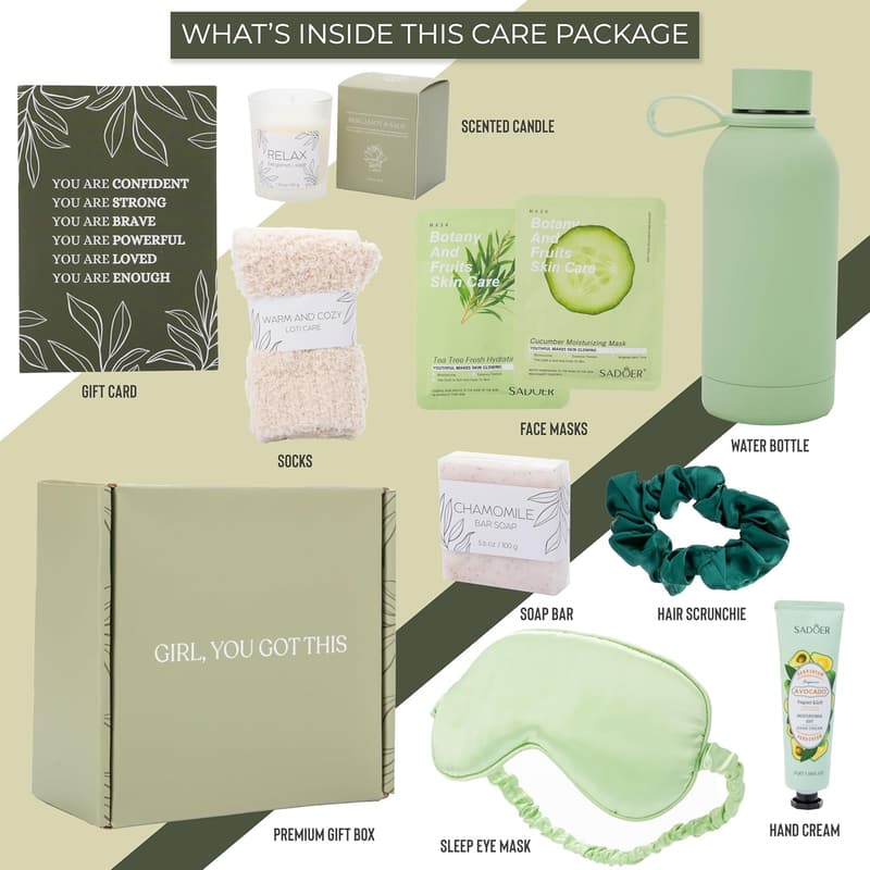 Get Well Soon Gift Basket for Women with Care Essentials
