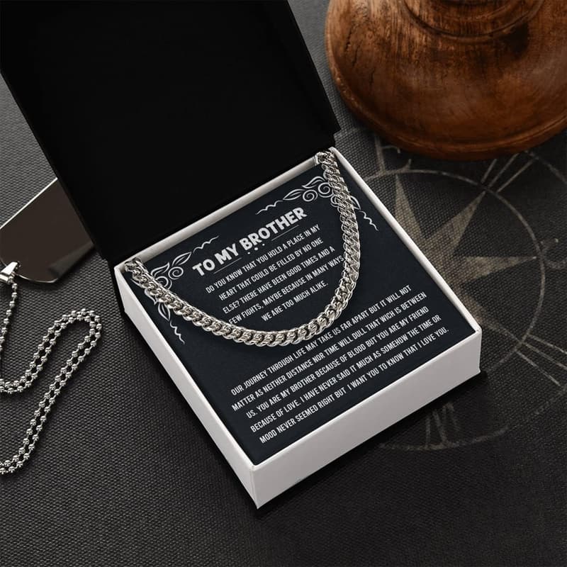 Sentimental Stainless Steel Cuban Chain Necklace for Brother