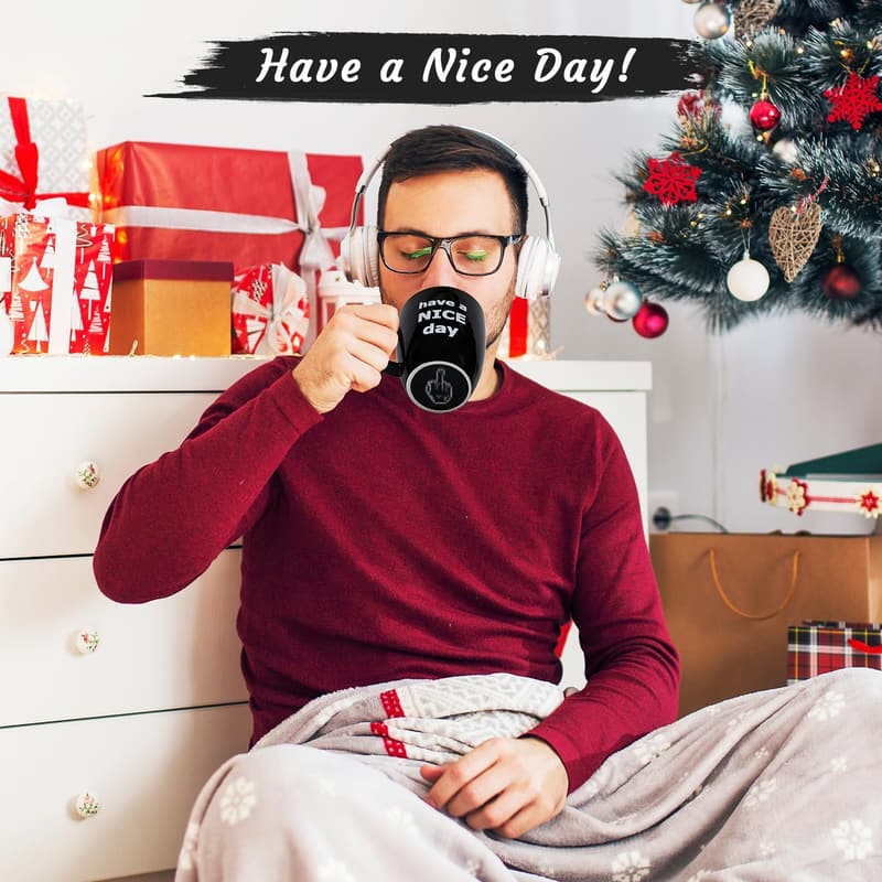 Funny Coffee Mug & French Fry Holder Set - Gag Gifts for Adults