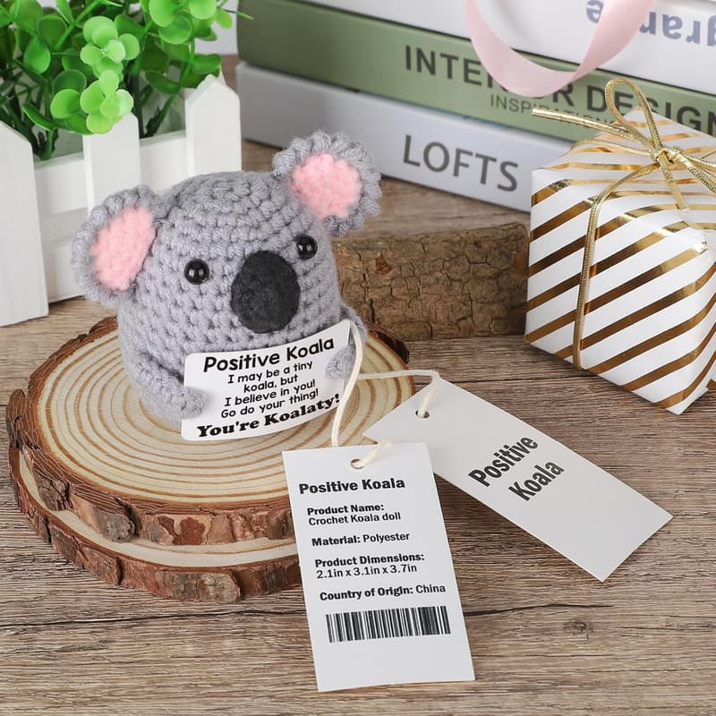 Inspirational Mini Crochet Koala - Mother's Day Gift for Women