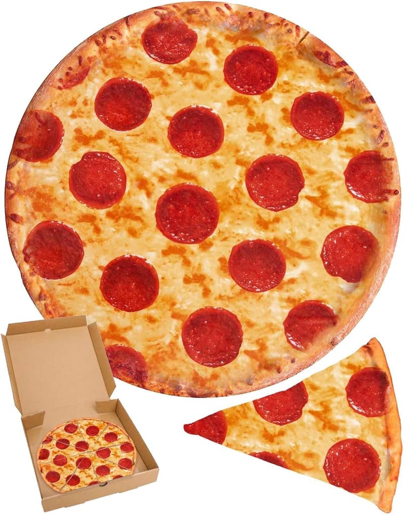 Funny Pizza Blanket for Adults & Kids - Soft 35-Inch Throw