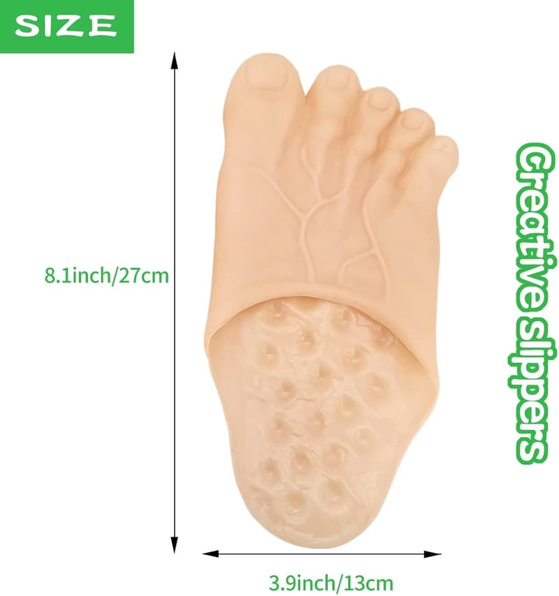 Funny Jumbo Bare Feet Slippers - Ideal Gag Gift for All Ages