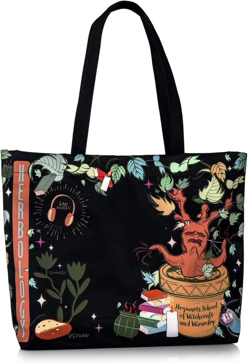 Harry Potter Herbology Tote Bag with Wand Loop and Pocket