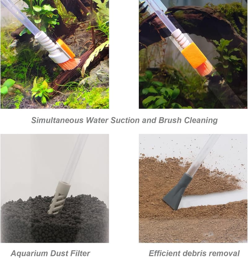 Aquarium Siphon Vacuum Kit for Water Changing & Cleaning