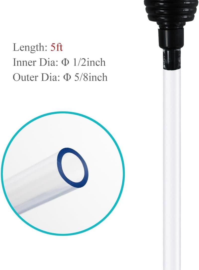 5ft Aquarium Siphon Vacuum Cleaner for Fish Tank Cleaning
