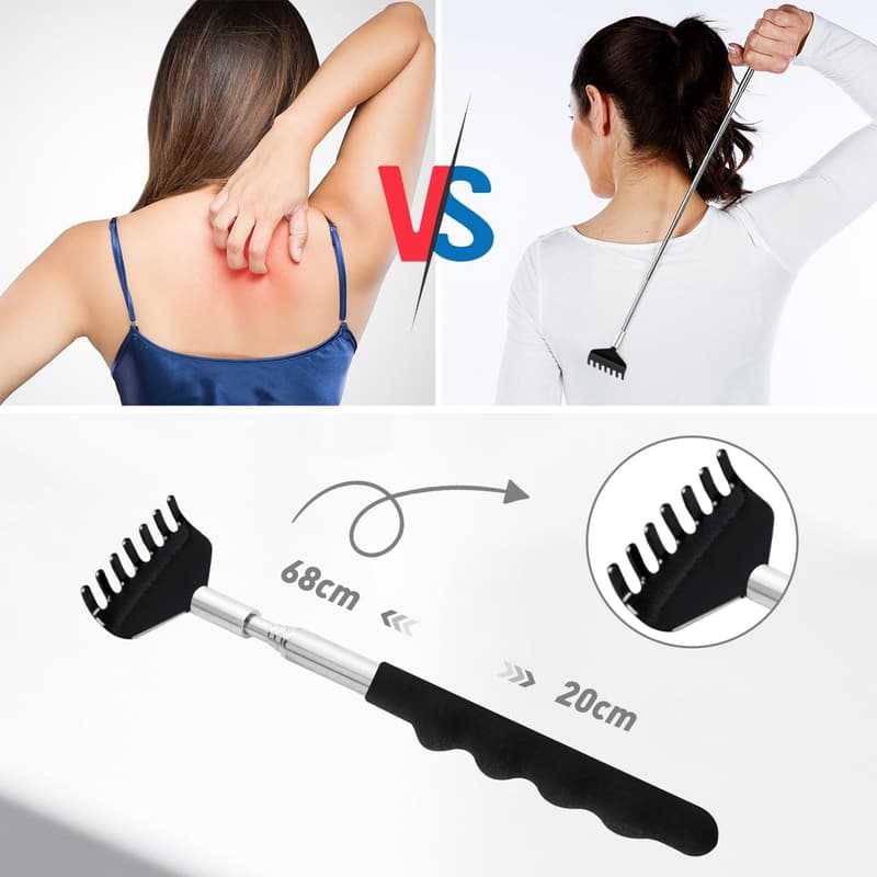 Extendable 20-Finger Scalp & Back Massager for Stress Relief