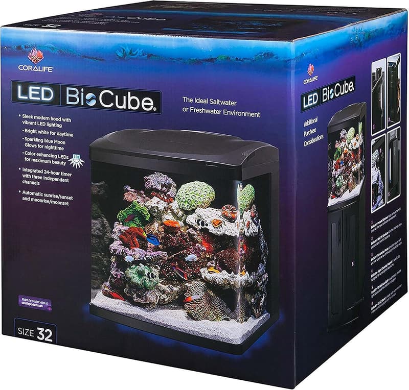 32 Gallon BioCube LED Aquarium Kit for Saltwater & Marine Life