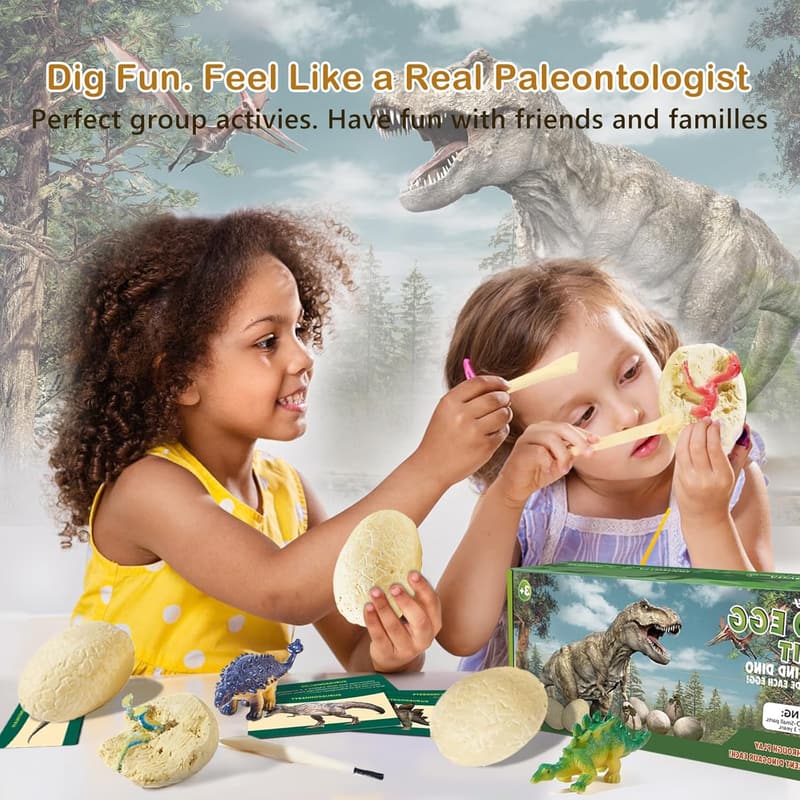 Dinosaur Egg Excavation Kit - STEM Toy for Kids Ages 5-13