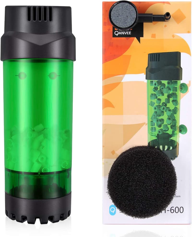 Aquarium Bio Media Reactor with Air Stone & Sponge Filter