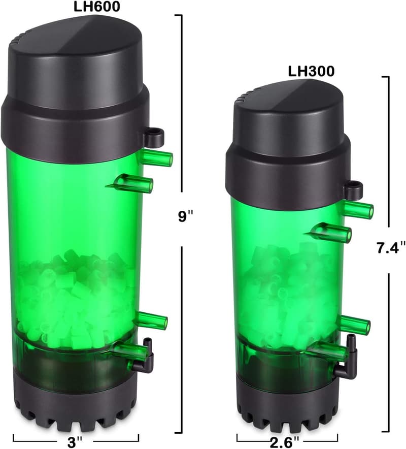 Aquarium Bio Media Reactor with Air Stone & Sponge Filter