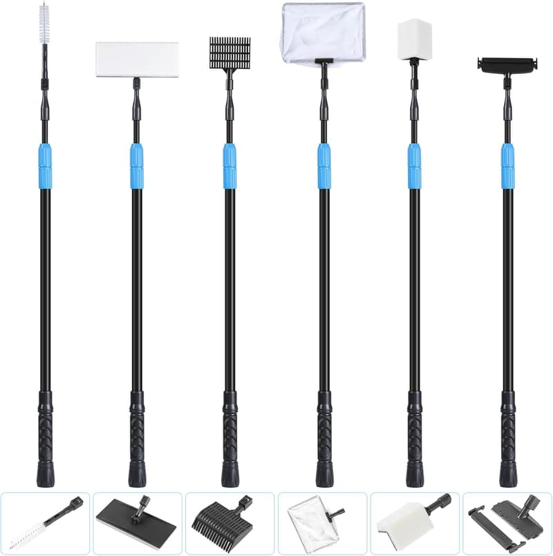 Aquarium Cleaning Kit for 20-160 Gallon Tanks with Telescopic Handle