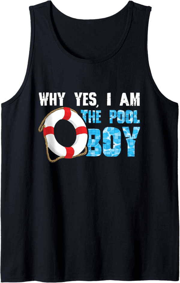 Funny Pool Boy Tank Top - Perfect Swim Gift for Swimmers
