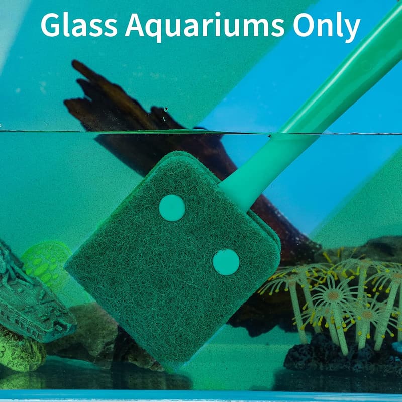 Aquarium Algae Scraper with 10-Inch Non-Slip Handle