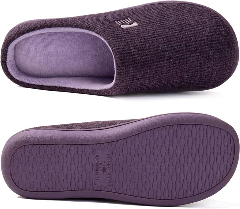 Two-Tone Memory Foam Slippers for Women
