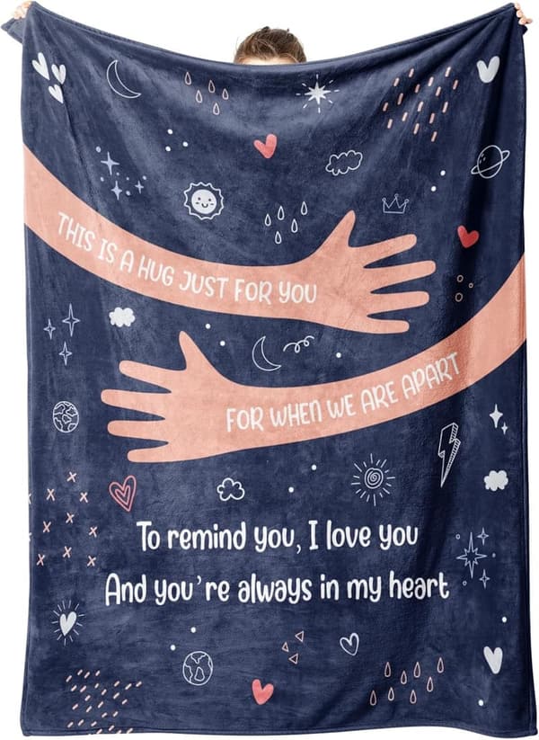 Long Distance Relationship Soft Blanket Gift for Him/Her