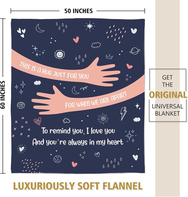 Long Distance Relationship Soft Blanket Gift for Him/Her