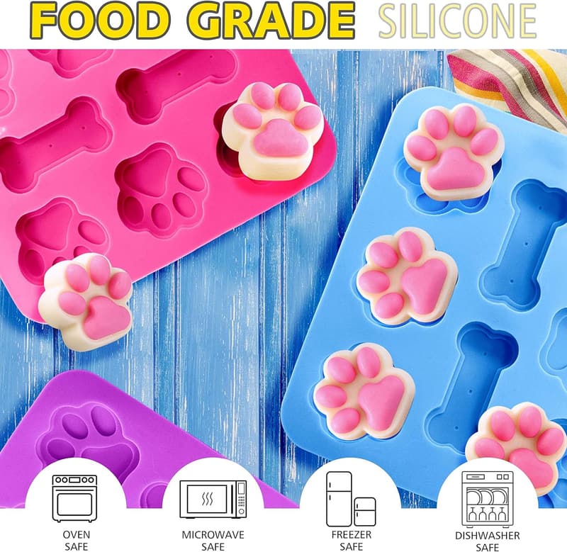 2-Pack Non-Stick Square Silicone Candy Molds for Treats