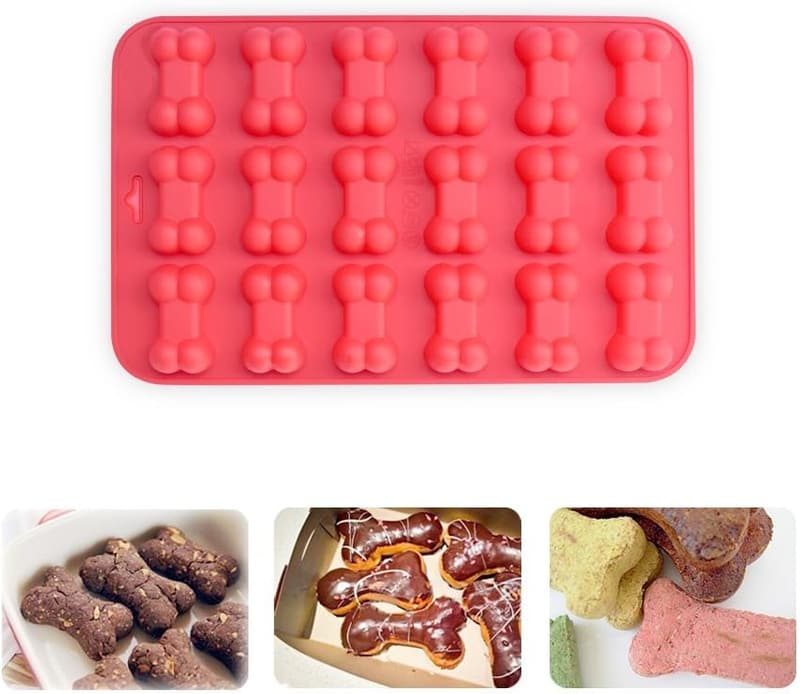 Silicone Puppy Paw and Bone Molds Set for Treats and Candy