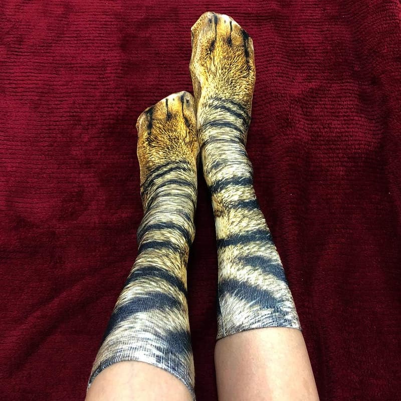 Funny 3D Animal Paw Socks for Adults - Christmas Stocking Stuffers