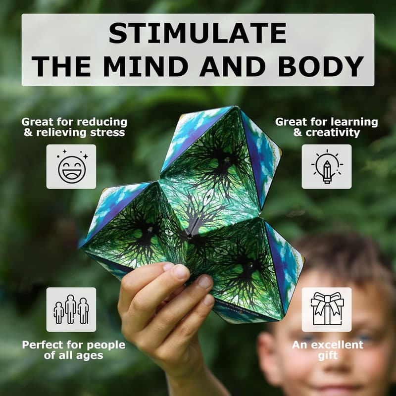 STEM Magnetic Fidget Cube - SHASHIBO Transforming Box Toy