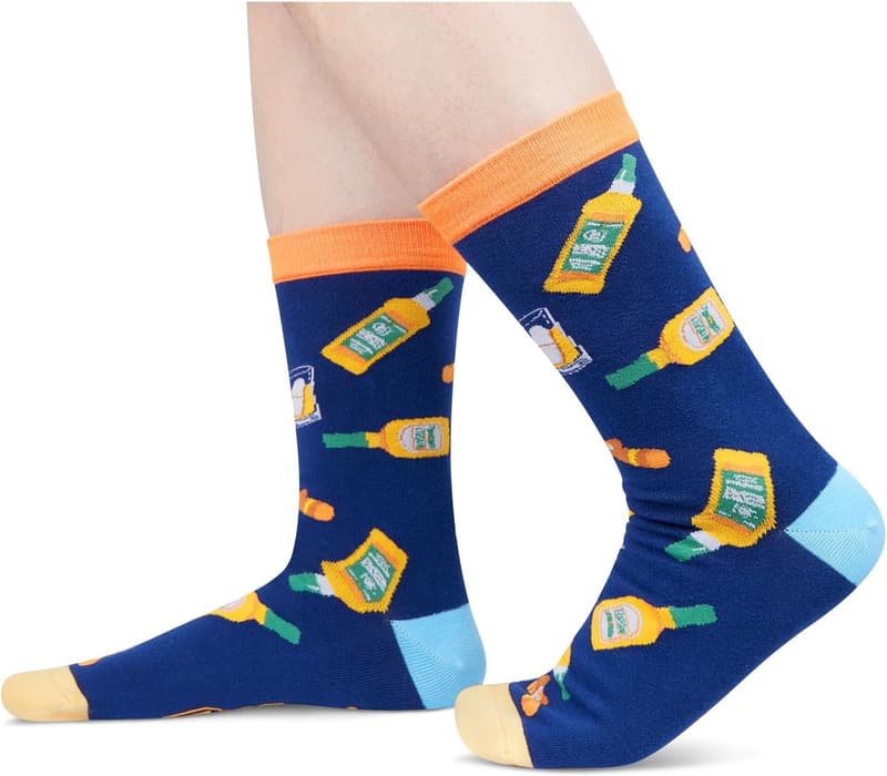 Drink Lovers' Socks with Funny Sayings - Bourbon & Vodka Gifts