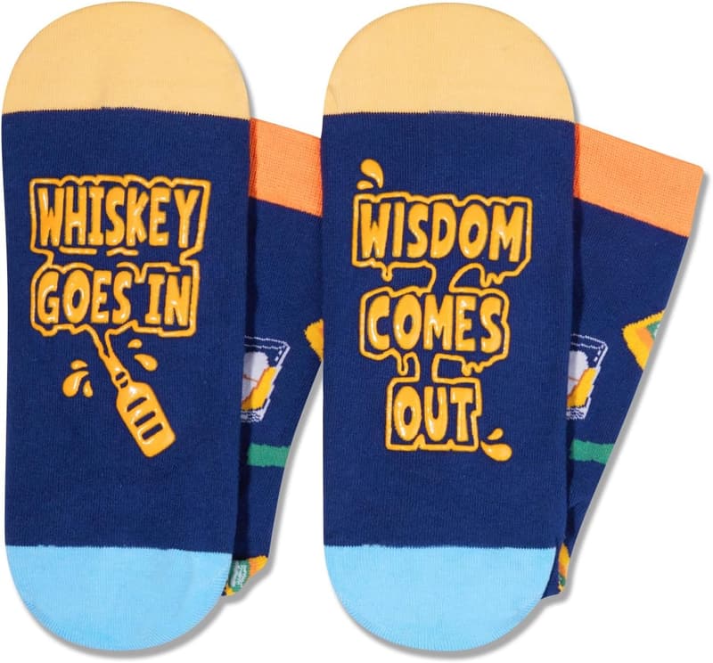 Drink Lovers' Socks with Funny Sayings - Bourbon & Vodka Gifts