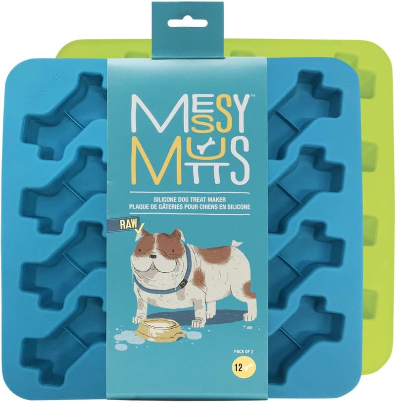 Messy Mutts Silicone Bone Treat Molds - 2 Pack, 1 oz