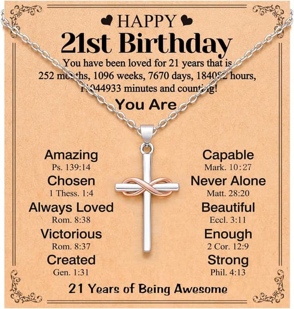 13th Birthday Necklace Gift for Girls - Personalized Charm