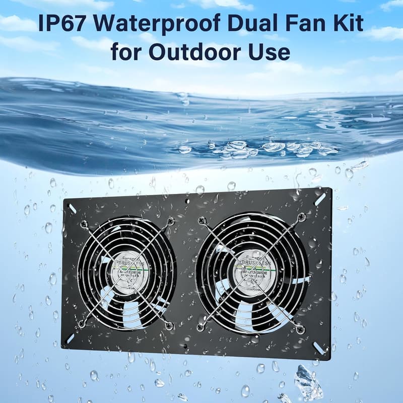20W Solar Exhaust Fan Kit for Chicken Coop & Greenhouse