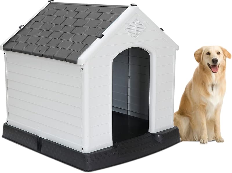Waterproof Outdoor Dog House with Elevated Floor & Air Vents