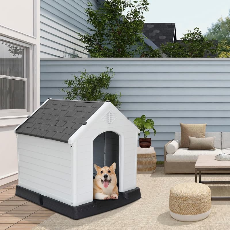 Waterproof Outdoor Dog House with Elevated Floor & Air Vents