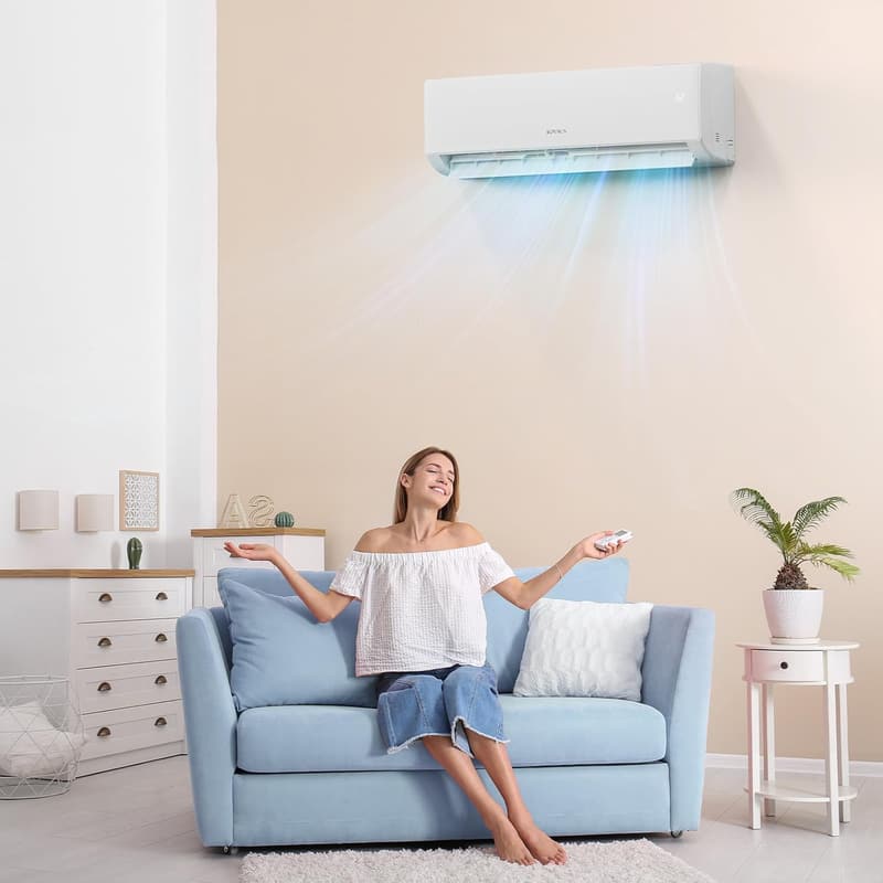 9000 BTU Mini Split Air Conditioner & Heater with WiFi, 19 SEER2