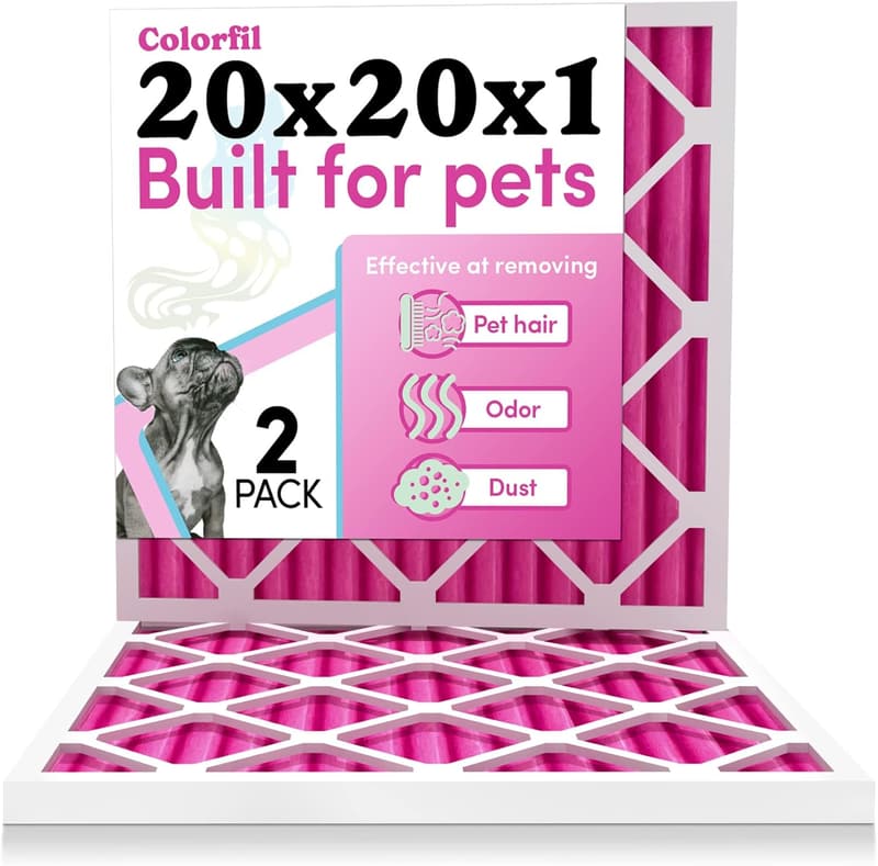 Color Changing 20x20 Air Filters (2-Pack) | MERV 8