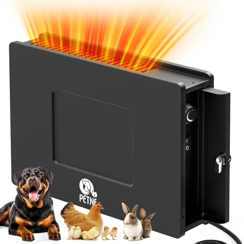 Outdoor Dog House Heater, 400W Safe Adjustable Temp