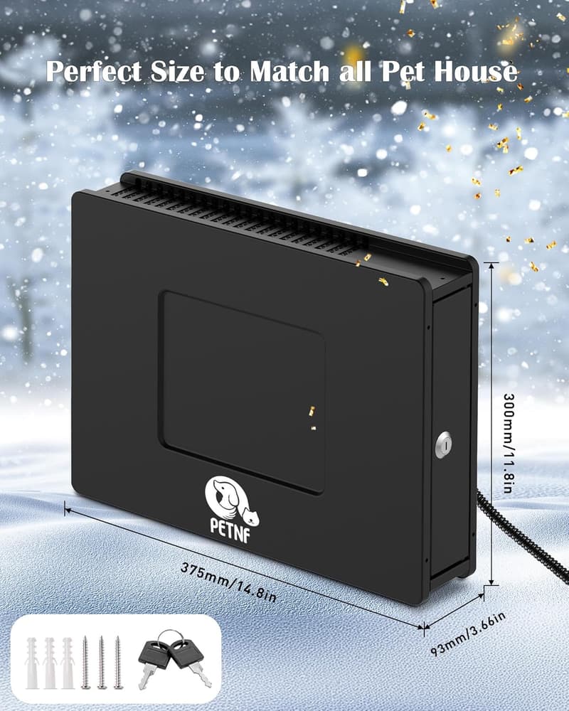 Outdoor Dog House Heater, 400W Safe Adjustable Temp