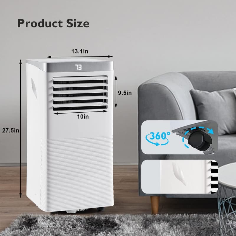 4-in-1 Portable Air Conditioner & Heater with Remote Control