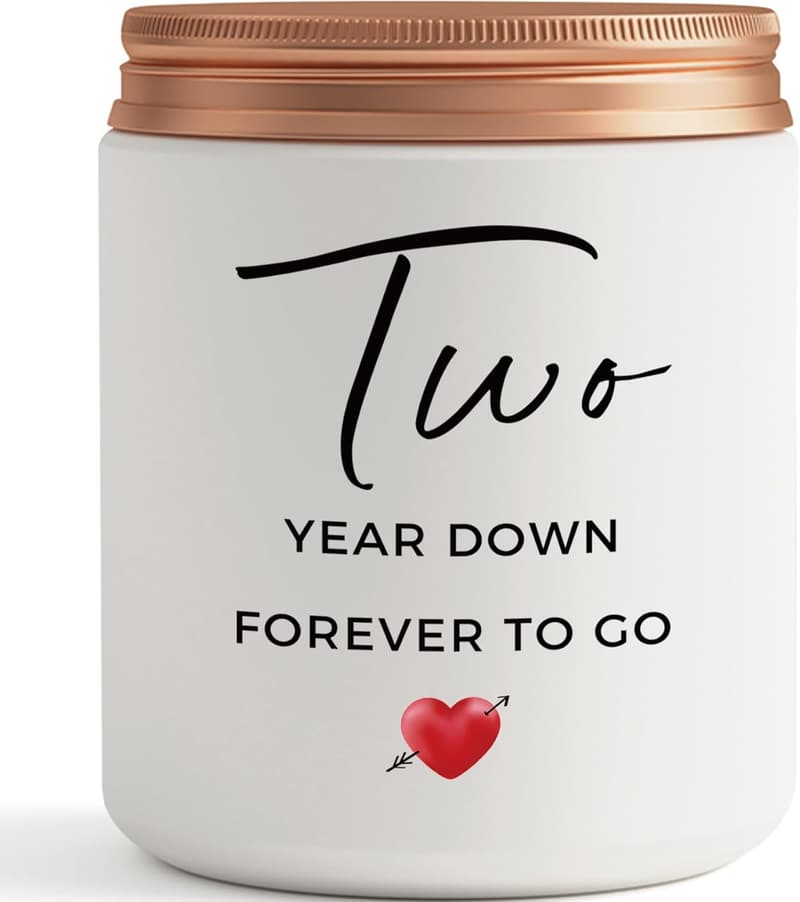 Second Anniversary Cotton Candles Gift for Couples
