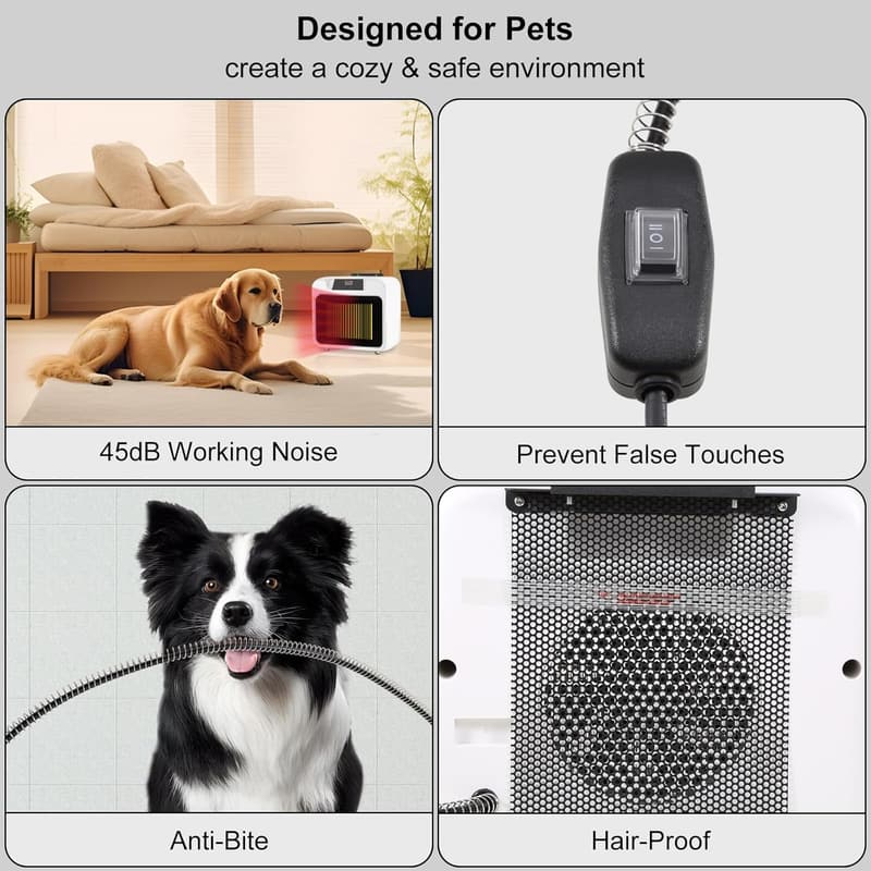 Outdoor Dog House Heater with Smart Thermostat, 300W/600W