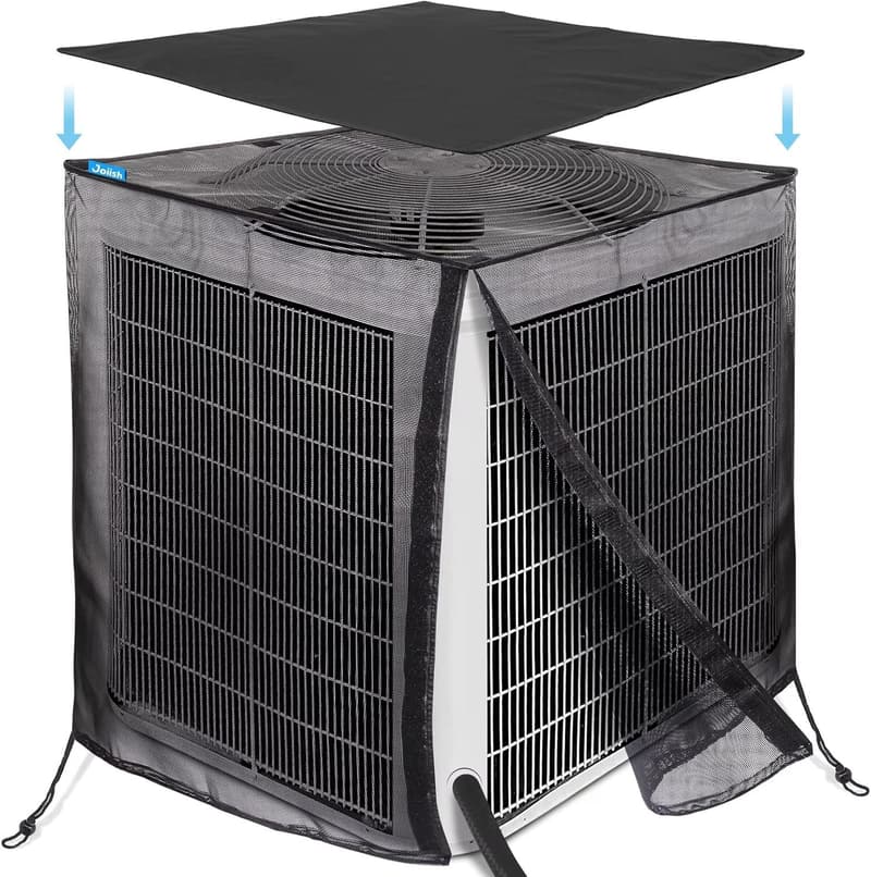 Outdoor Air Conditioner Cover, Full Mesh with Waterproof Top
