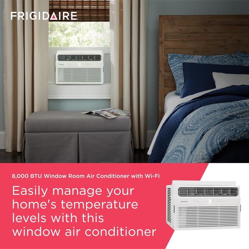 Frigidaire Wi-Fi Smart Window Air Conditioner, 14,300 BTU, 700 Sq Ft