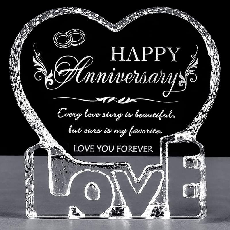 Wedding Anniversary Crystal Gift for Wife