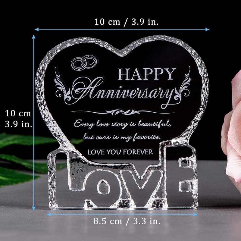 Wedding Anniversary Crystal Gift for Wife