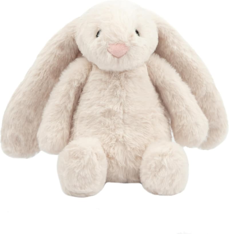 Interactive Bunny Dog Toy for Small & Medium Puppies - Plush Beige