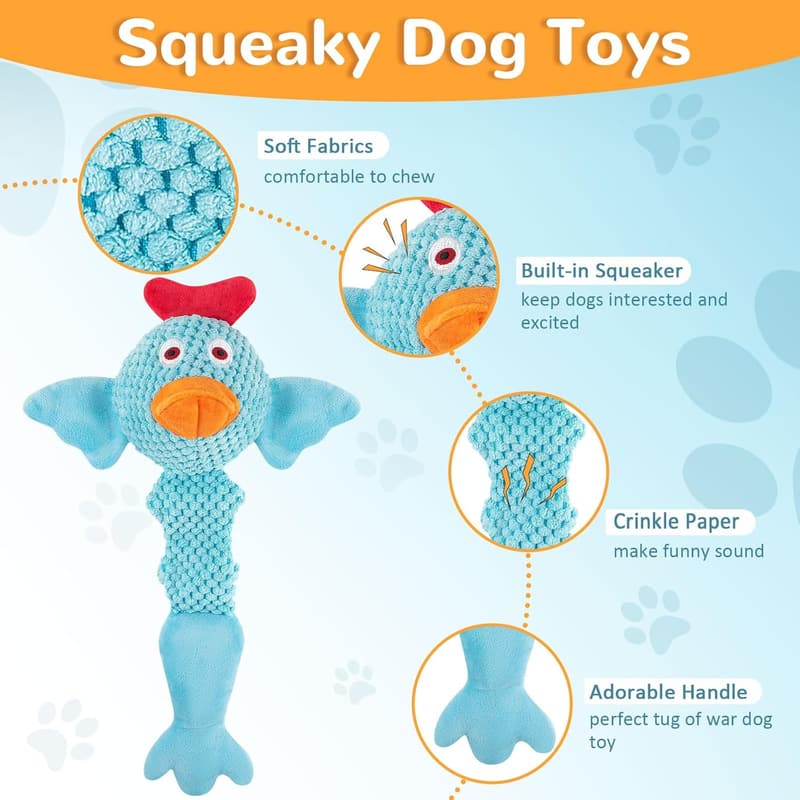 Interactive Plush Dog Toy for Medium & Small Dogs
