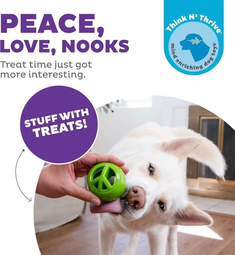 Interactive Treat Dispensing Dog Toy - Small, Green