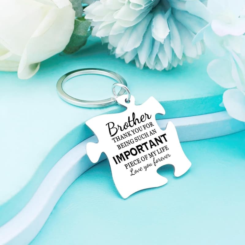Brother Keychain Gift from Sister for Birthday