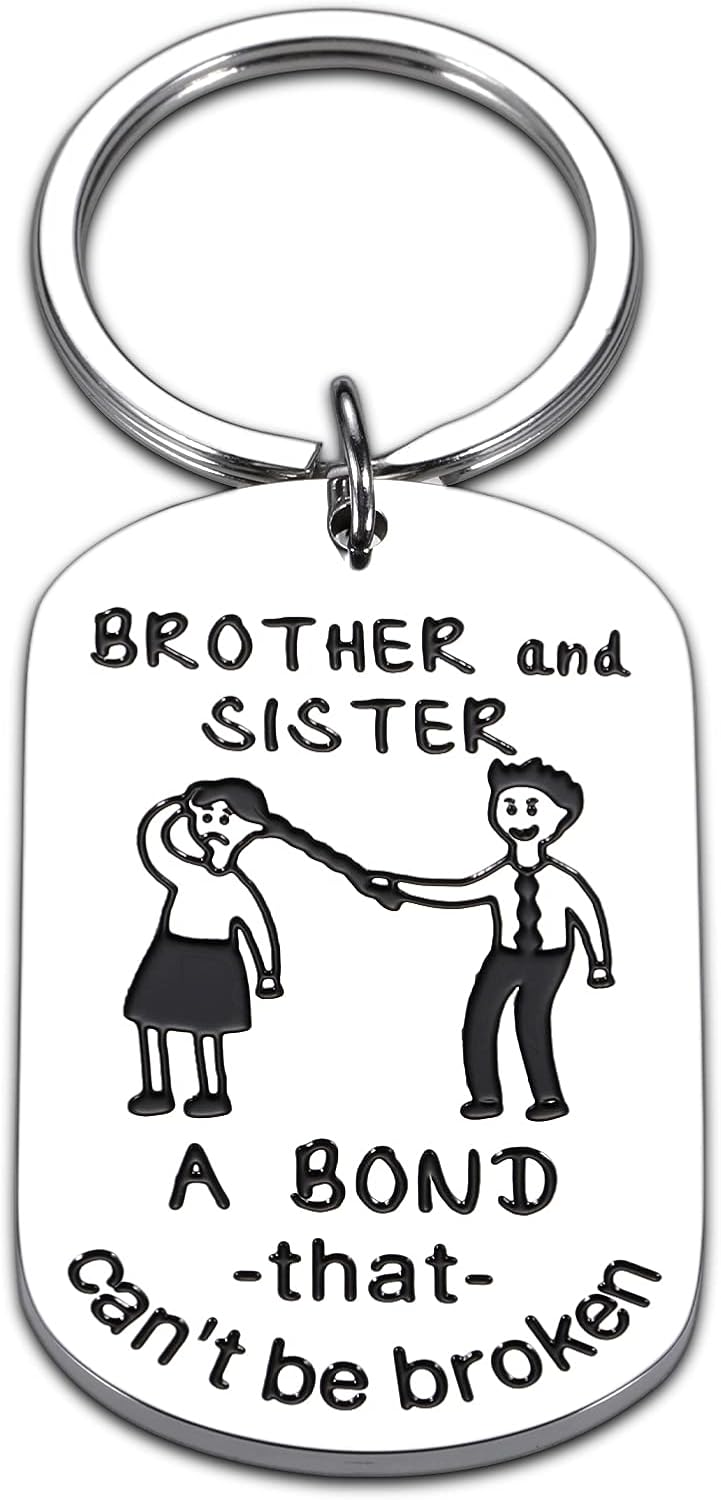 Birthday Keychain Gift for Brothers & Sisters