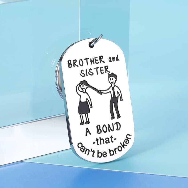 Birthday Keychain Gift for Brothers & Sisters