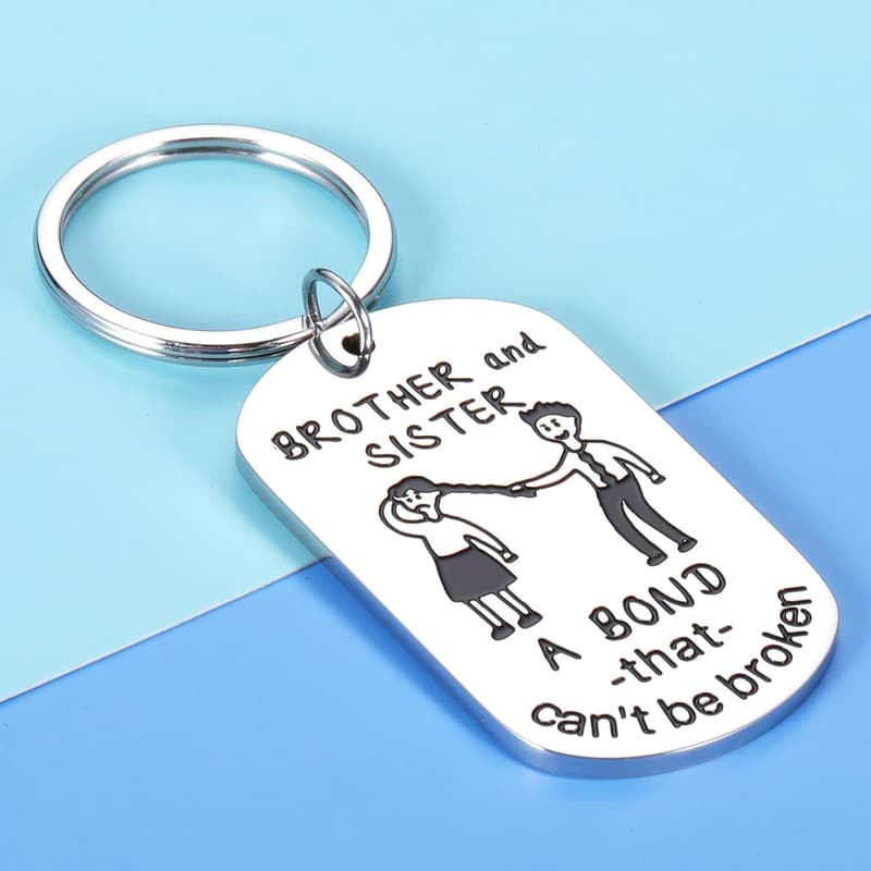 Birthday Keychain Gift for Brothers & Sisters