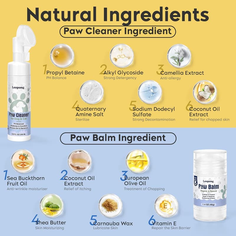 Dog Paw Care Kit - Healing Balm & Cleaner for All Breeds